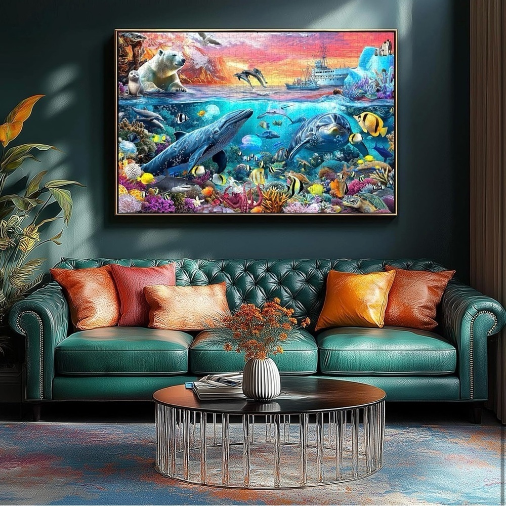 Ocean World 1000 Piece Puzzle for Adults Unique Colorful Underwater Scen…​​ - Picture 4 of 5